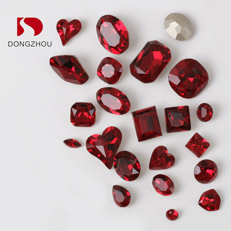 东洲水晶安格拉红美甲尖底钻冰糖歪心鸽子蛋深大红色指甲饰品贴钻,淘宝优惠券,粉丝福利购,淘宝优惠卷