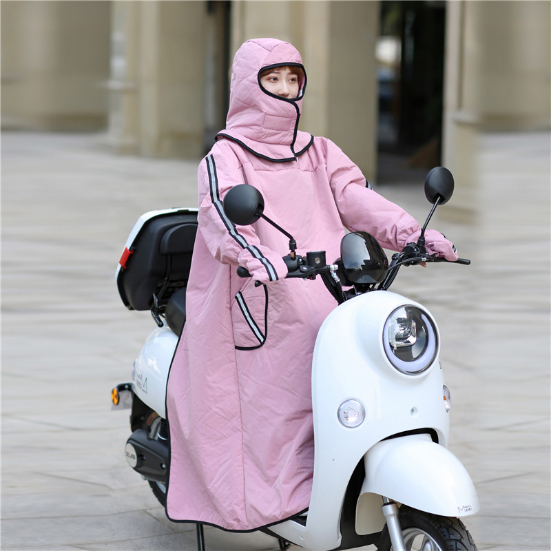 男女电瓶车防风衣冬季挡风衣外套电车加绒加厚服保暖骑行防寒防水