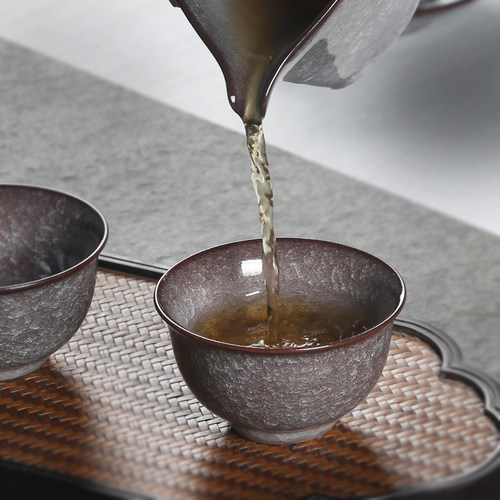 青瓷手工冰裂品茗杯主人杯哥窑铁胎功夫单杯茶杯茶碗陶瓷泡茶茶盏 - 图3