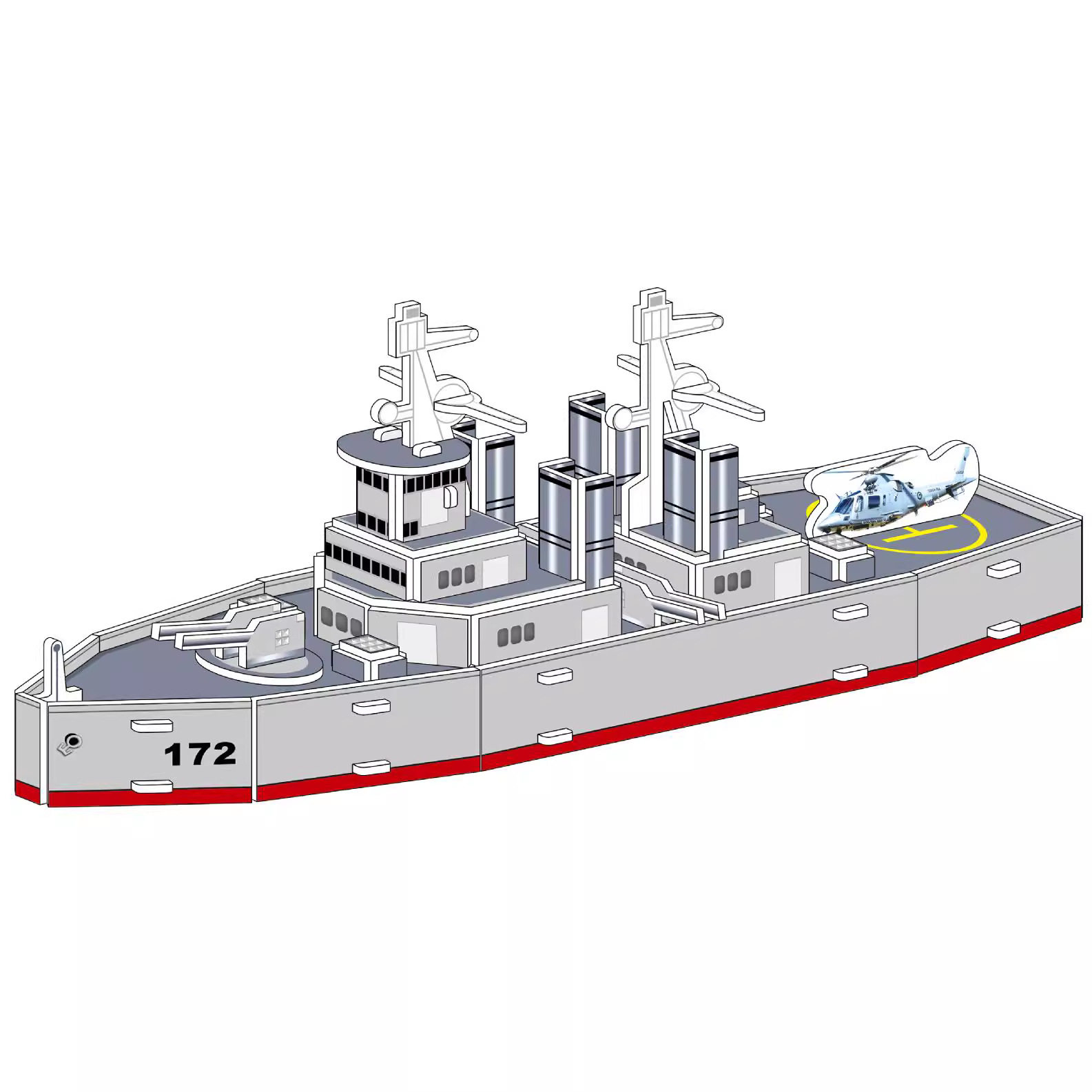 年新款儿童立体拼图DIY手工制作男孩船模型益智玩具 战略舰,淘宝优惠券,粉丝福利购,淘宝优惠卷