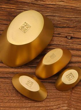 铜元宝黄铜实心元宝沙金元宝金元宝工艺品铜摆件桌面摆件定制