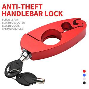 电动车手把防盗锁摩托车车把锁自行车把锁铝合金电摩通用锁具