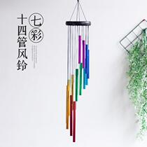New beech wood 7 Color 14 Tube Wind Sul hanging accessories Metal aluminium tube Home Outdoor decoration in Europe and America