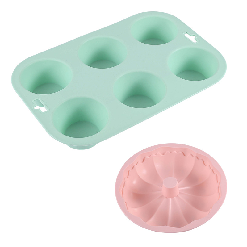 硅胶蛋糕模具DIY做蛋糕工具烤箱模南瓜六孔圆烘焙用品工具 - 图3
