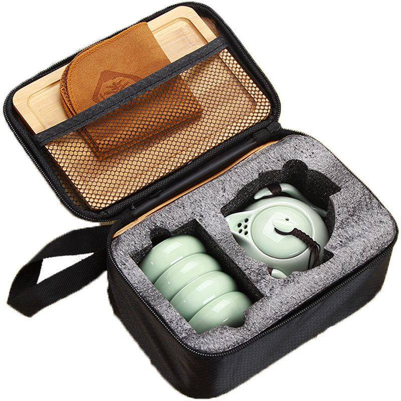 便携式旅行茶具套装户外露营杯一壶四杯礼品logo喝茶精品随身,淘宝优惠券,粉丝福利购,淘宝优惠卷