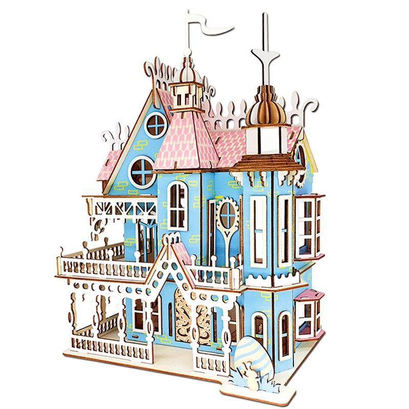 女孩手工制作公主城堡玩具拼图摆件梦幻别墅益智类拼装模型玩具,淘宝优惠券,粉丝福利购,淘宝优惠卷