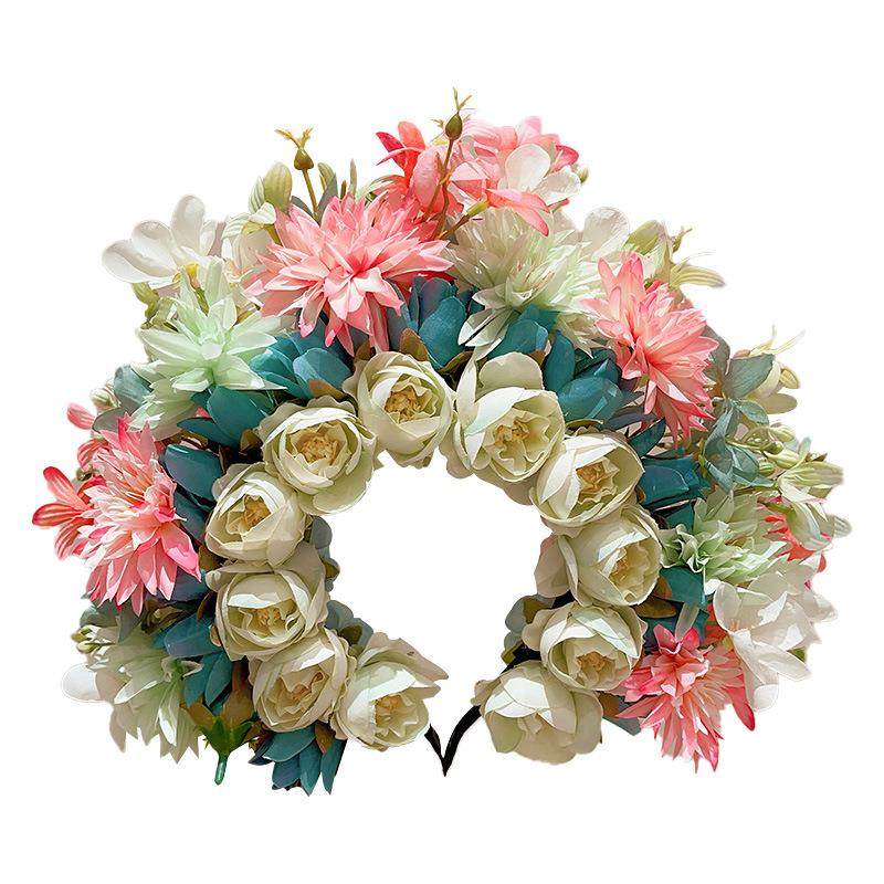 儿童簪花发箍女孩中国风花朵花环头箍宝宝民族风汉服头饰女童发饰,淘宝优惠券,粉丝福利购,淘宝优惠卷