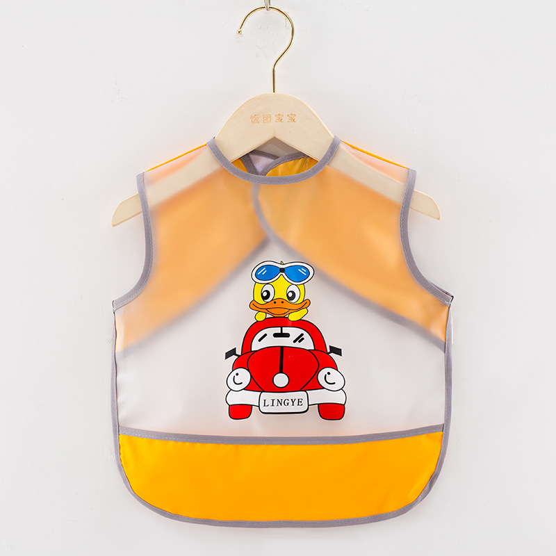 New style rice pocket children's smock baby eating and dressing baby waterproof apron sleeveless painting clothes bib