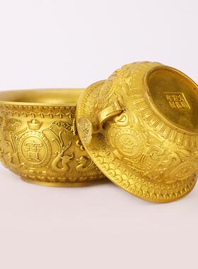 黄铜聚宝盆摆件 家居工艺品装饰品礼品定制