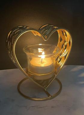 产家直销铁艺巴洛克烛台浪漫时光铁摆饰餐厅卧室摆件影视婚礼道具