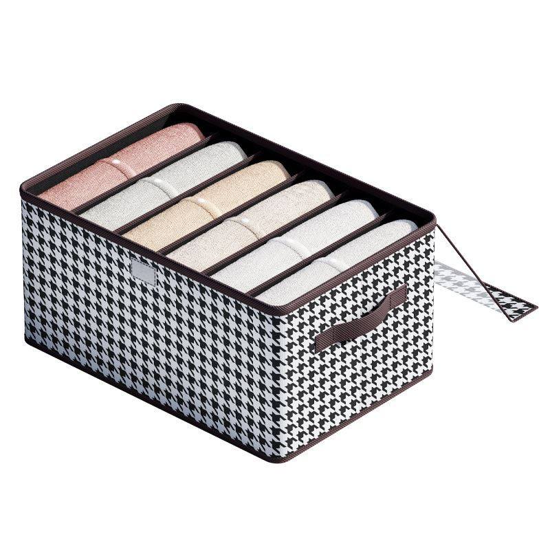 pp板大容量千鸟格收纳盒衣服内衣收纳神器家用衣柜折叠分格储物盒,淘宝优惠券,粉丝福利购,淘宝优惠卷