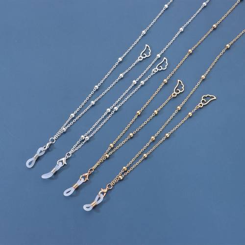 欧美饰品 新款天使翅膀眼镜链 气质圆珠链条口罩面罩固定配饰 - 图2