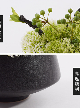 室内仿真现代花艺装饰摆件样板间家具卖场展厅桌面绿植盆景摆设