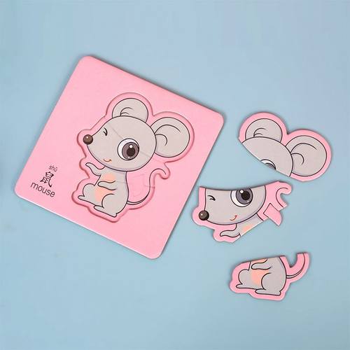 2三3到6岁1幼儿益智大块拼图宝宝入门级早教女孩儿童拼装玩具 - 图2