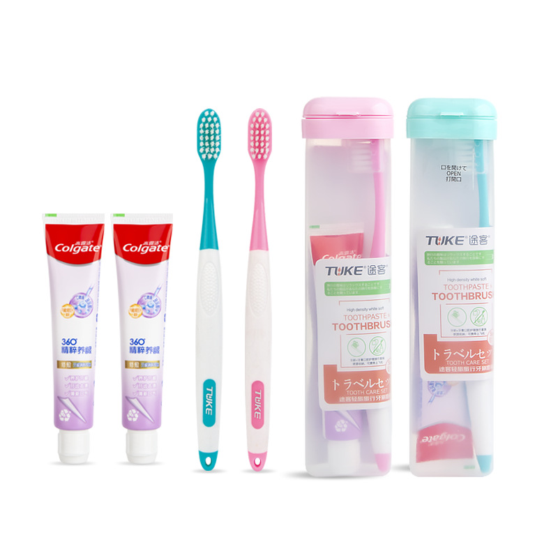 途客便携旅行洗漱牙刷软毛牙膏套装家用日用百货品印logo - 图3