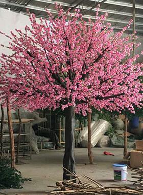 新年仿真桃花树大型仿真植物假桃树人造许愿树场地布置道具装饰树