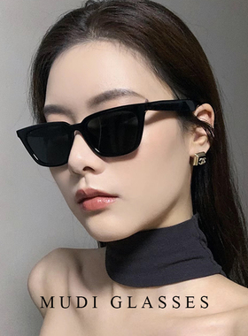 防紫外线小脸方框墨镜女款高级感