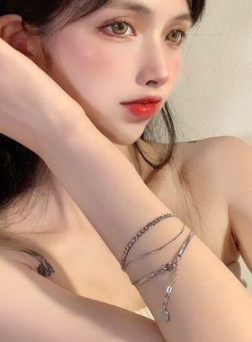 NYU·NYU三条一套光链叠戴手链个性百搭气质网红手镯nyunyu新款潮