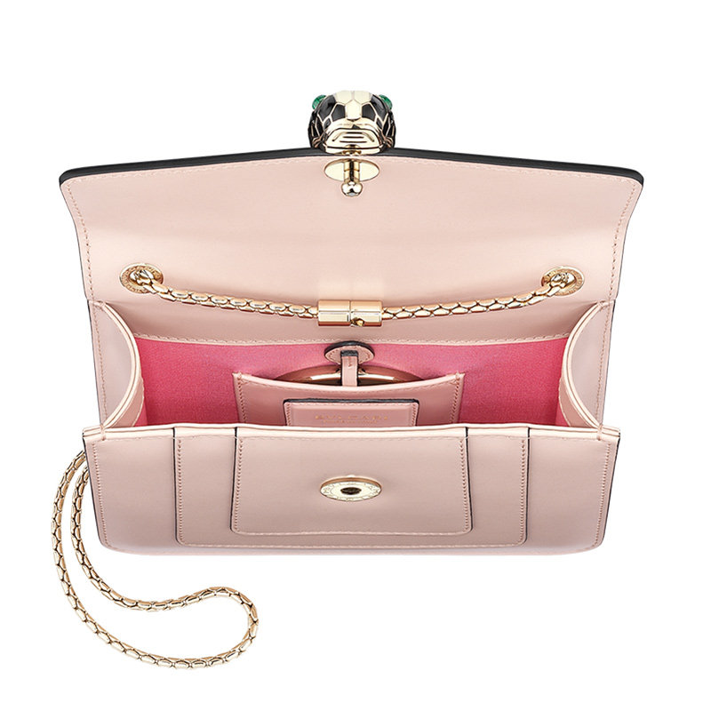 qhbvlgari宝格丽女士粉晶色斜挎包 YISHEHUI海外女士包袋