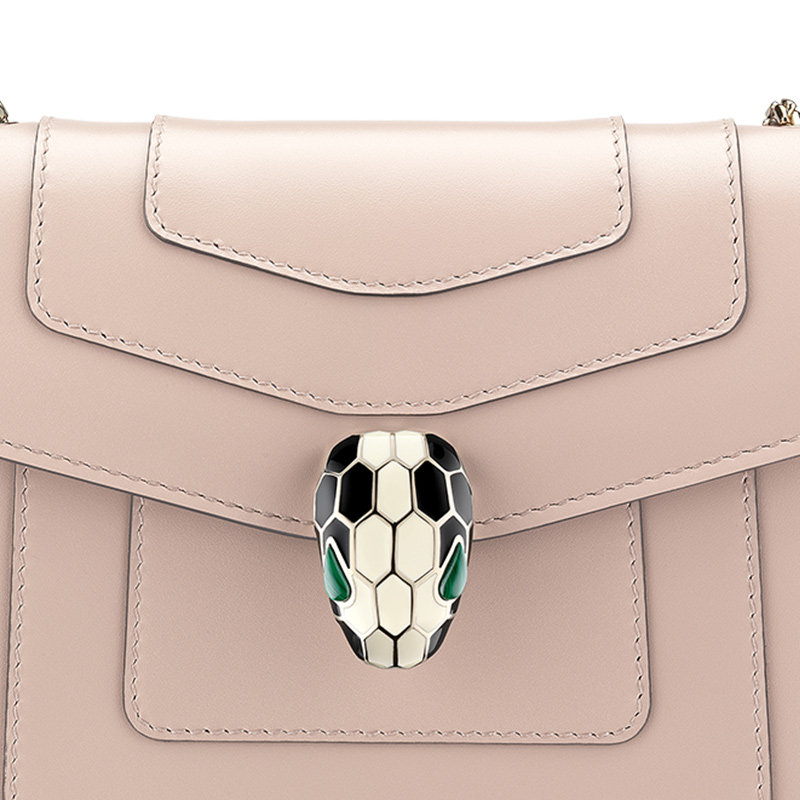 qhbvlgari宝格丽女士粉晶色斜挎包 YISHEHUI海外女士包袋