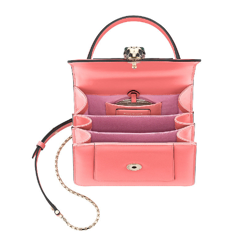 bvlgari女包小牛皮蛇头扣单肩包 YISHEHUI海外女士包袋