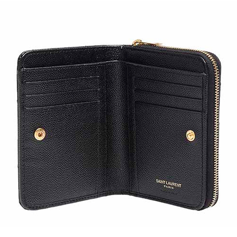 圣罗兰女士斜纹短款配金色logo YISHEHUI海外女士包袋