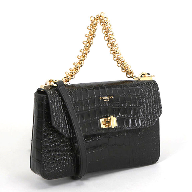 givenchy女士黑色牛皮手袋链条包 YISHEHUI海外女士包袋