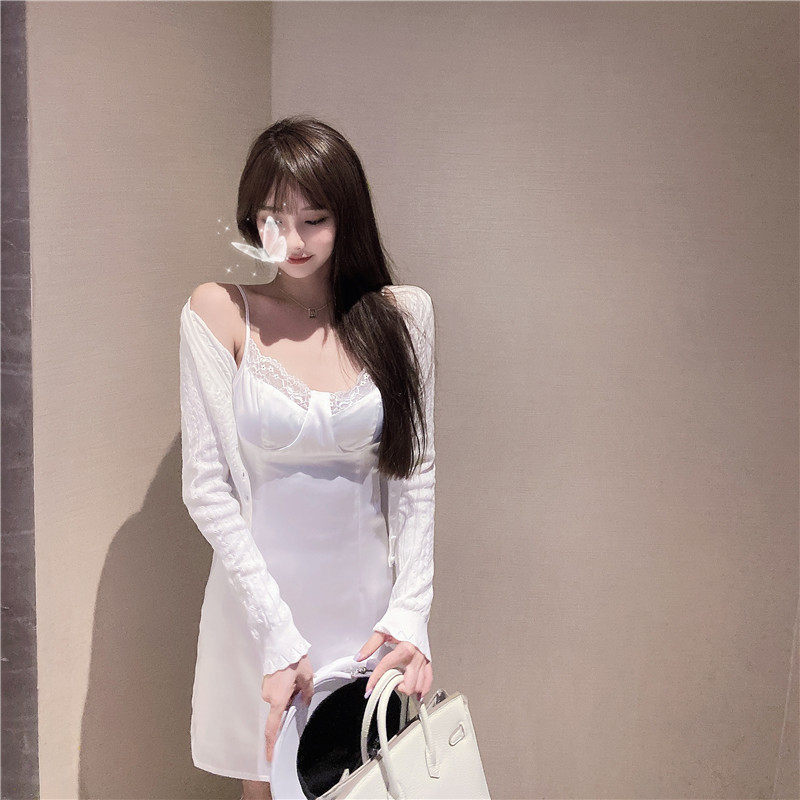 夏季新款性感小心机蕾丝吊带连衣裙 森丽顿蕾丝衫/雪纺衫
