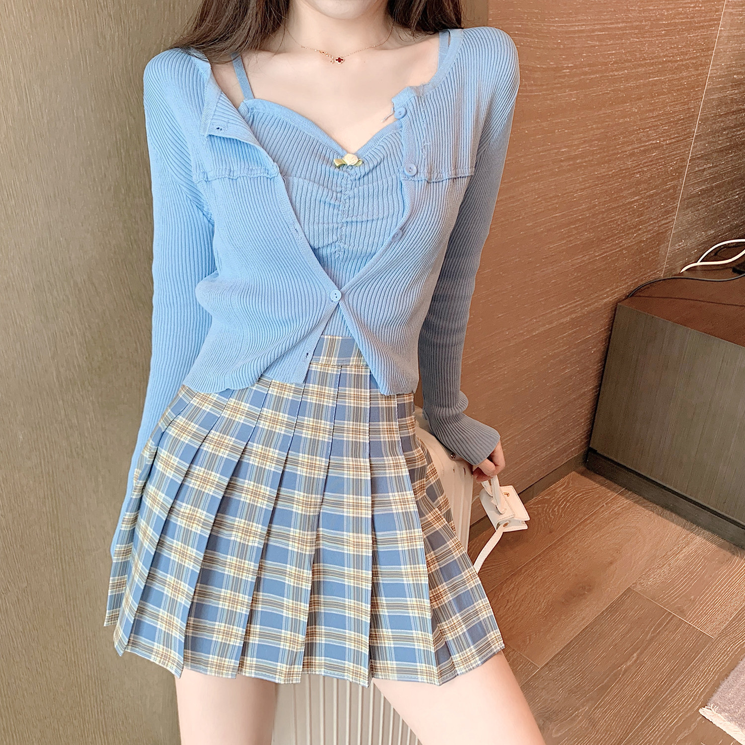 夏季新款性感小吊带背心+防晒衫+ 森丽顿蕾丝衫/雪纺衫