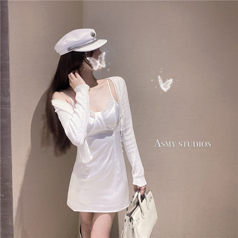 夏季新款性感小心机蕾丝吊带连衣裙 森丽顿蕾丝衫/雪纺衫