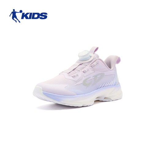 乔丹儿童运动鞋女2025春季商场新款轻便透气舒适防滑耐磨休闲跑鞋 - 图0