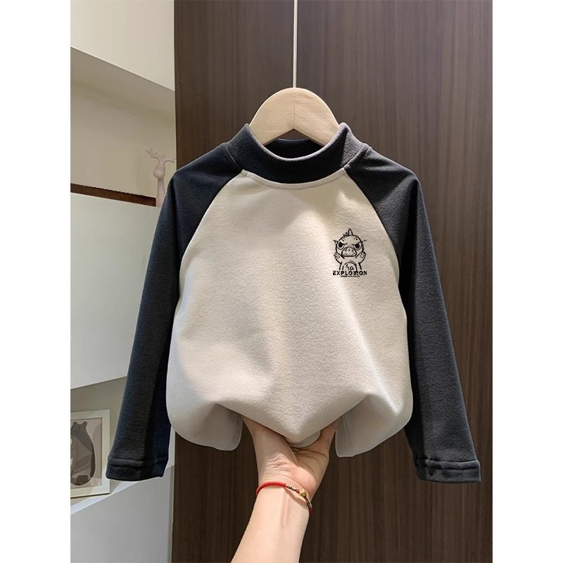 儿童加厚长袖T恤秋冬季新款男女童半高领德绒打底衫宝宝保暖上衣,淘宝优惠券,粉丝福利购,淘宝优惠卷