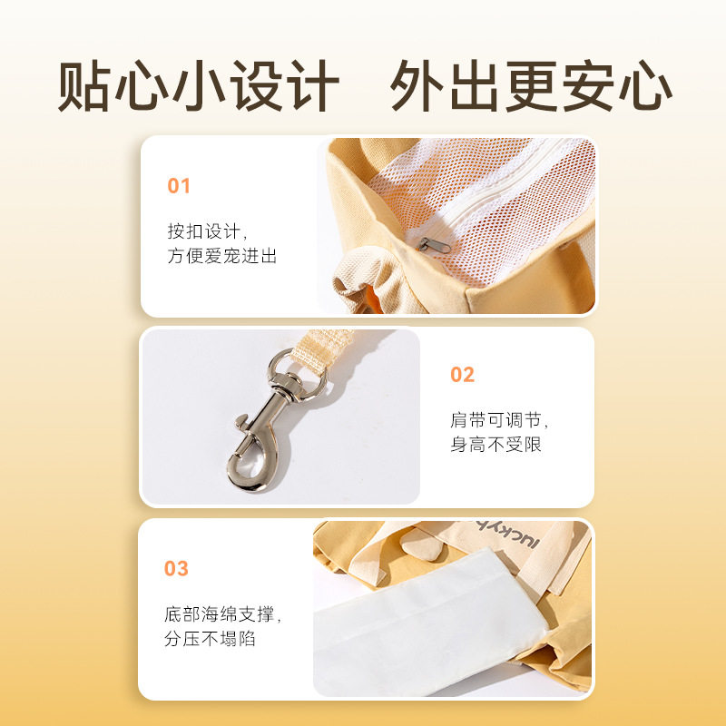 斜挎外出狗包可调节大容量双肩包猫袋子手提袋便携出行包宠物猫包,淘宝优惠券,粉丝福利购,淘宝优惠卷