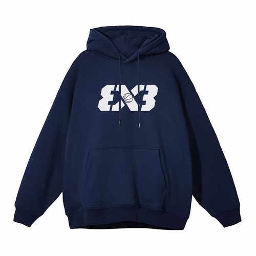 篮球运动连帽卫衣训练长袖3v3美式联名ins潮牌外套 - 图1