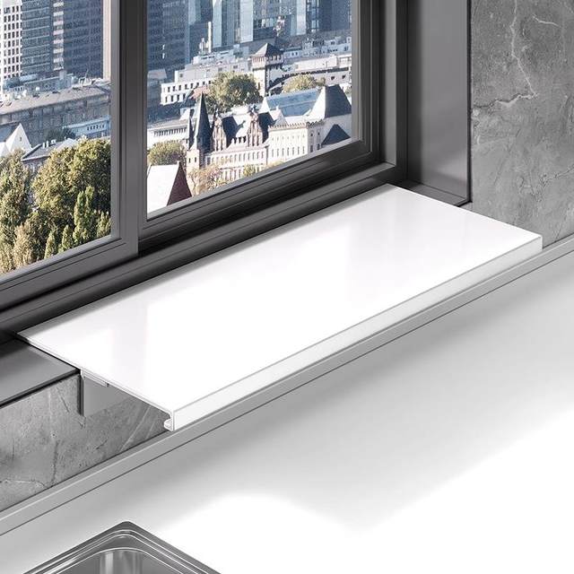 No punch-out kitchen window sill extension panel