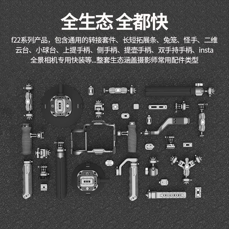 优篮子 FALCAM小隼F22&F38金属快装板相机通用摄影快拆螺纹转接座 - 图3