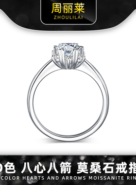 周丽莱S925闭口莫桑石女戒