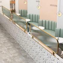 Light Extravagant Long Iridescent Glass Stainless Steel Screen Cassette Partition Dining Room Office Casual Bar SHORT PARTITION FENCE DECORATION