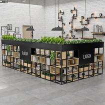 Dining Room Floor Type Green Planting Potted Frame Modern Minima Black Iron Art Flower Shelf Office Decoration Partition Flower Pot Racks