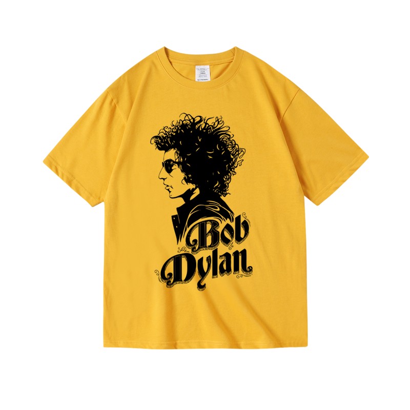 乡村民谣诗人鲍勃迪伦bobdylan周边欧美摇滚纯棉短袖男女T恤夏季-图2