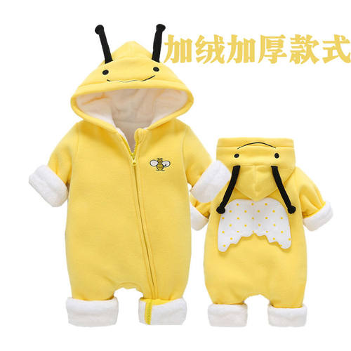 婴儿连体衣春秋冬宝宝哈衣新生儿满月爬服0-36婴幼儿冬季衣服秋装 - 图2