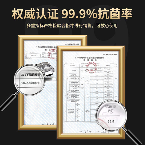 抗菌316不锈钢餐盘大人分格防漏快餐盒上班族食堂打饭送饭盒带盖 - 图0