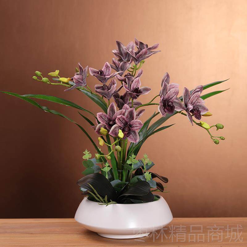 正品高柜级蕙厅兰仿真花假成品套装摆件花家居客餐桌电视摆设装饰,淘宝优惠券,粉丝福利购,淘宝优惠卷