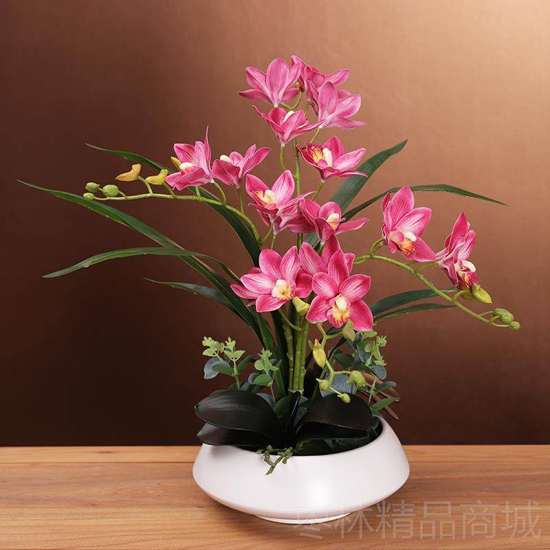 正品高柜级蕙厅兰仿真花假成品套装摆件花家居客餐桌电视摆设装饰,淘宝优惠券,粉丝福利购,淘宝优惠卷