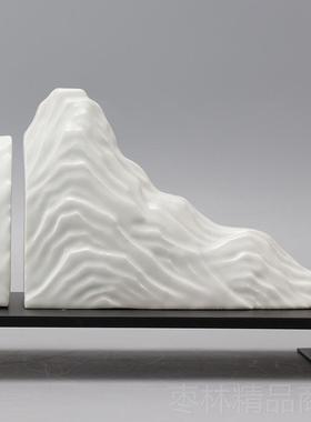 正品新厅中式现代轻奢意铁艺陶瓷假山艺术创玄品摆件客电视柜关装