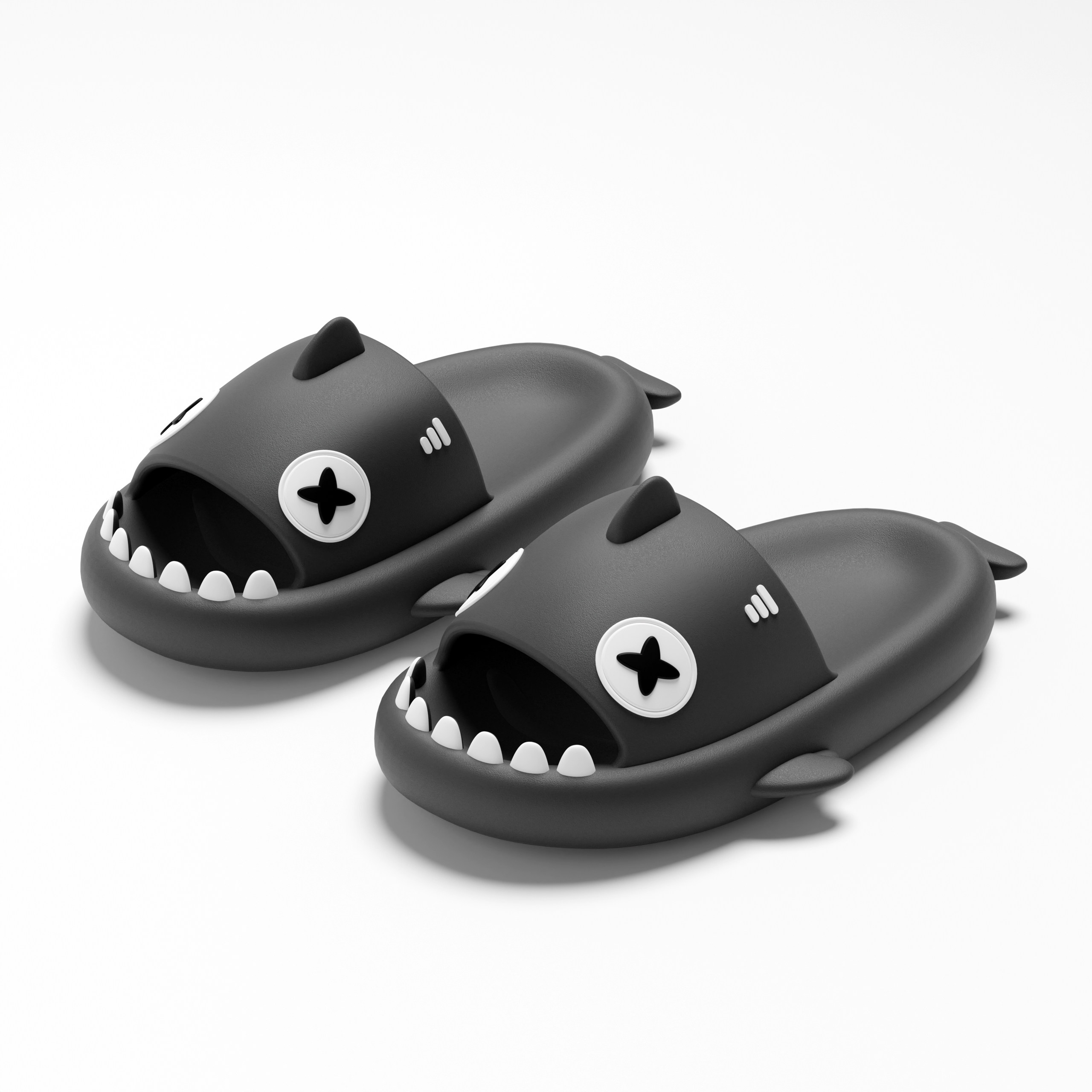 拖鞋鲨鱼卡通居家室内浴室洗澡防滑厚底男夏季踩屎感外穿拖鞋男夏