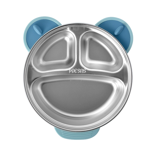 Стульчик для кормления, обеденная тарелка, увлажняющий термос для еды, детская посуда из нержавеющей стали для кормления, комплект, защита при падении