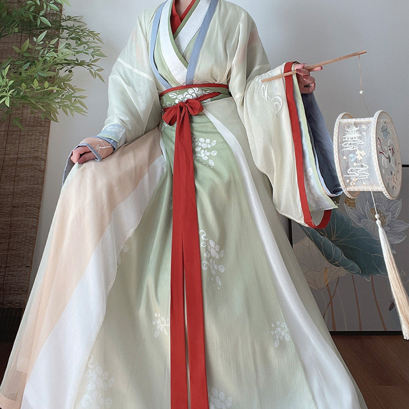 仙楚姬原创【霓霞】晋制交领宽袖汉服 仙楚姬汉服