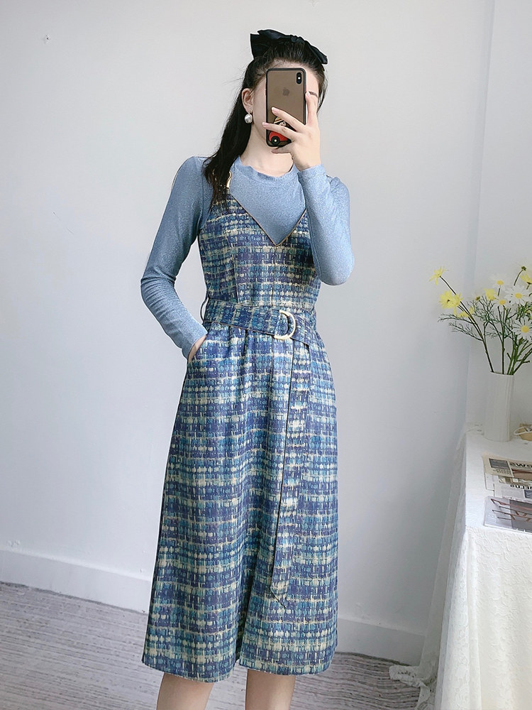 慕衣思2020秋季新款洋气减龄背带裙 慕衣思连衣裙