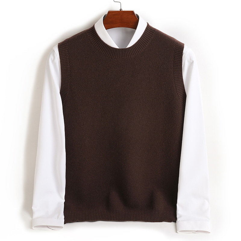 马甲背心羊绒衫男100纯山羊绒衫秋冬针织打底衫加厚无袖圆领毛衣,淘宝优惠券,粉丝福利购,淘宝优惠卷